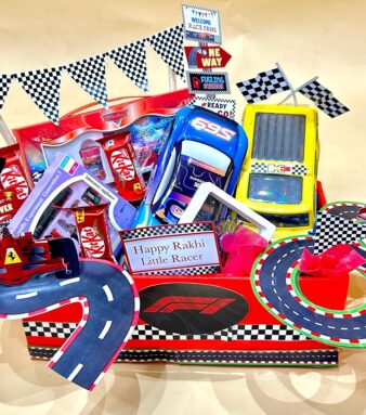 F1 theme hamper for kids